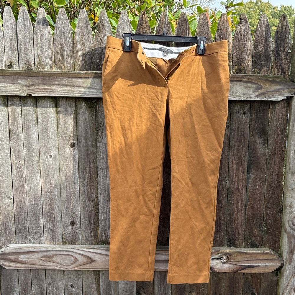 Ann Taylor Size 8 Devlin Fit Caramel Color Cotton Pants.